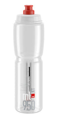 Borraccia Elite Jet 950ml, trasparente/rosso, polietilene