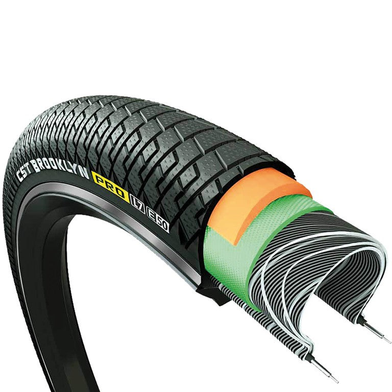 Neumático Babboe CST Brooklyn PRO de 26", 26x2.15, 55-559, negro