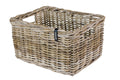 Cestino anteriore Basil Dax S grigio, maglie lar., Rattan