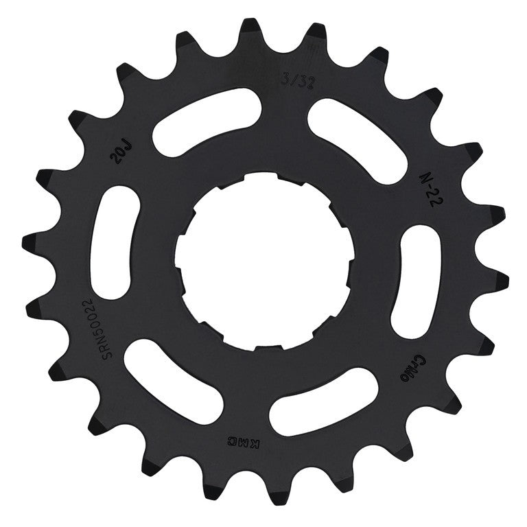 Pignone e-bike KMC per Enviolo 1/2" x 3/32", 22 denti, nero