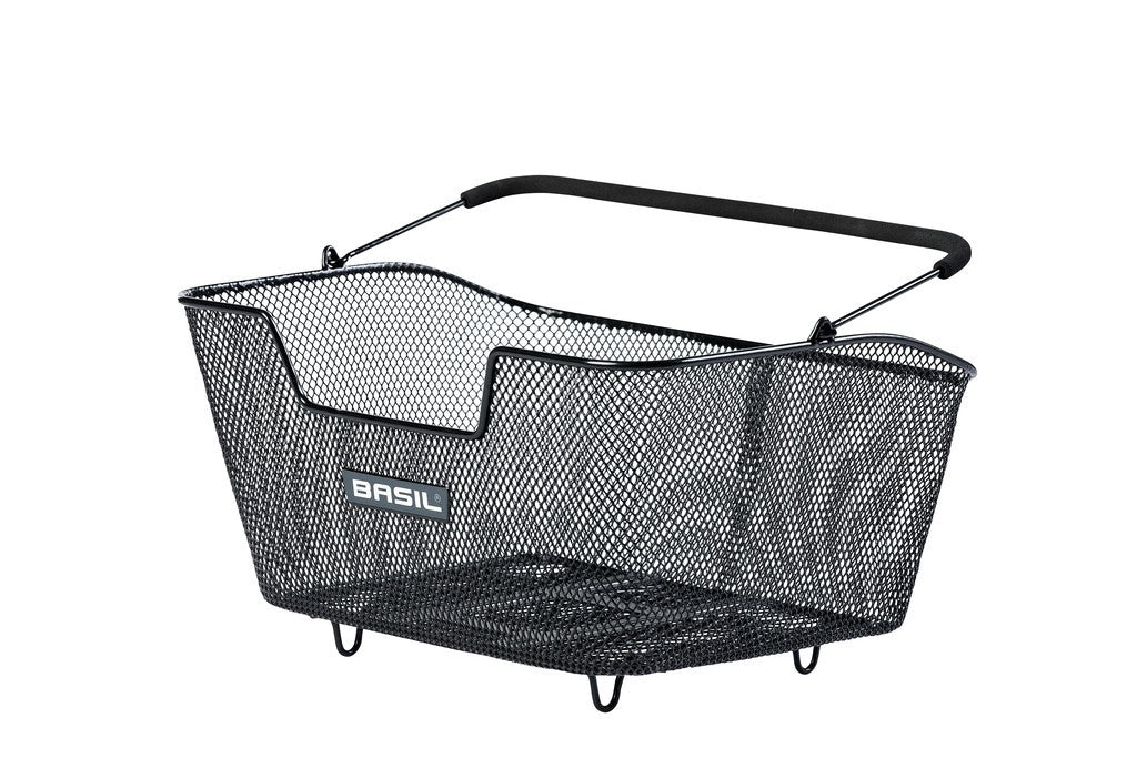 Cestino post. Basil Base M Multi NX nr, maglie str., acciaio, Multisystem NX