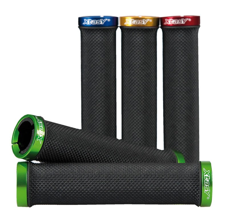Manopole Ergotec Bilbao 135mm, Ø 22,2mm, serraggio blu, kraton