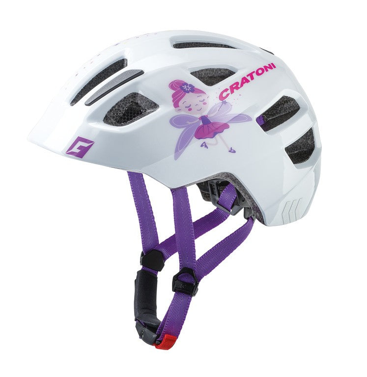 Casco bici Cratoni Maxster (Kid) t. XS/S (46-51cm) fata/bianco lucido