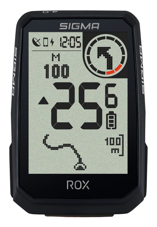 Ciclocomputador de resistencia Sigma Rox 4.0, color negro, con velocímetro, monitor de frecuencia cardíaca y monitor de pedaleo.
