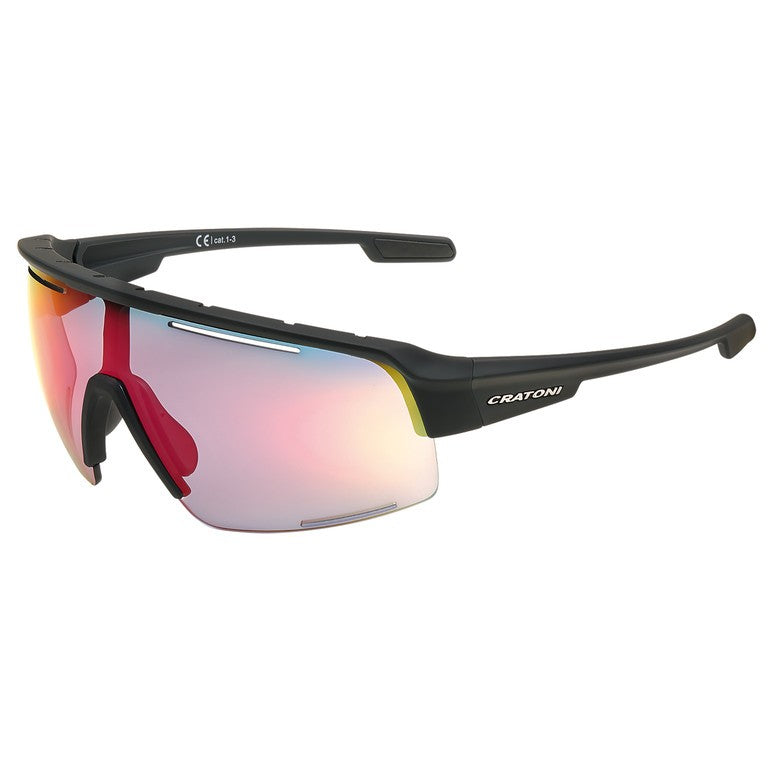 Cratoni C-Matic NXT photochrome Sonnenbrille, Gummi, klare Gläser, rs. spec., Kat. 1-3