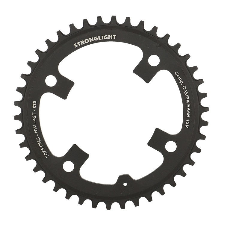 Corona Stronglight Gravel f.Campa 42 denti, nero ct² allum 7075-T6, 123mm