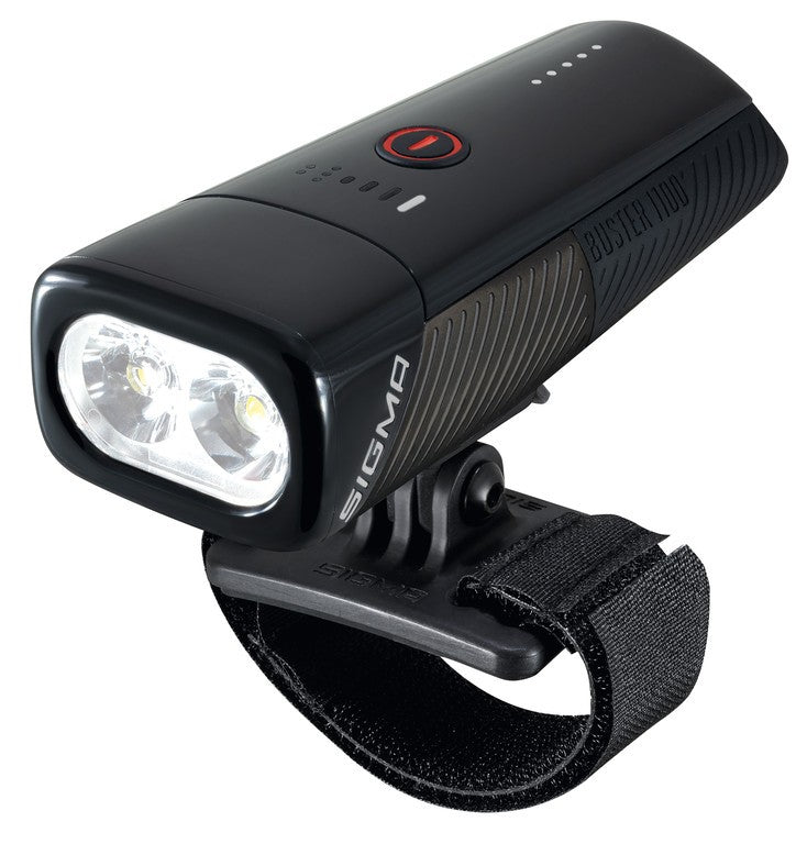 SIGMA Buster 1100 HL LED-Helmlampe, schwarz, mit Universalhalterung