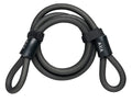 Cable AXA con bucle, 120 cm de largo, Ø10 mm, negro