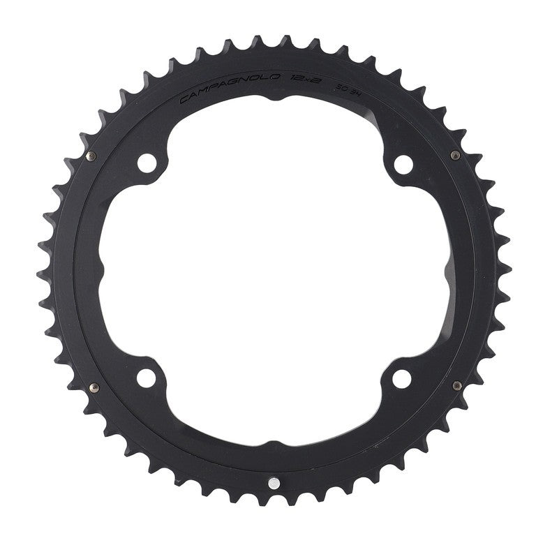 Plato Campagnolo Record 145mm, 50d, todos, nr, 4 brazos, est., 2x12velocidades.