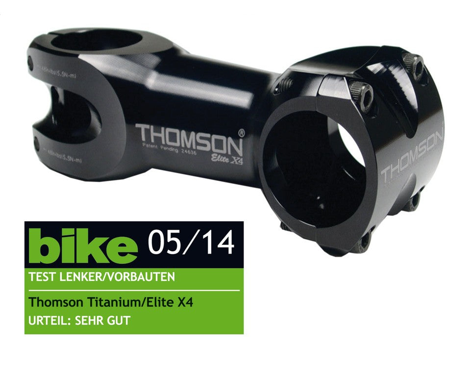 Att. man. A-Head Thomson Elite X4 1 1/8", Ø 31,8mm, 100mm, 0Â°, nero