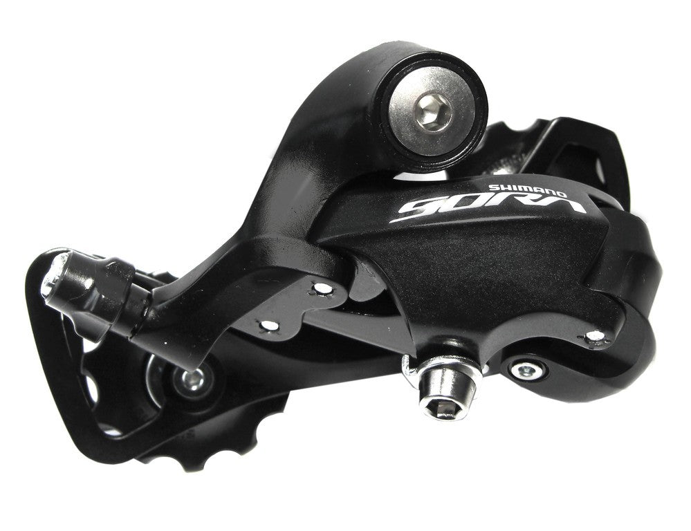 Desviador trasero Shimano Sora RD-R3000SS de 9 velocidades, caja corta, negro,