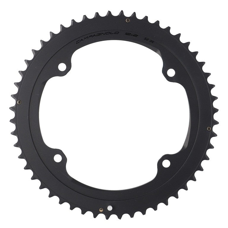 Plato Campagnolo Record 145mm, 52d, todos, nr, 4 brazos, est., 2x12velocidades.