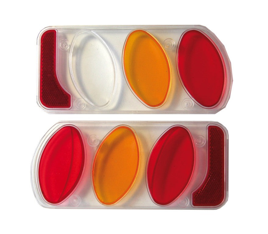 Vetro luci post. dx+sx Peruzzo plastica, per portab. g. traino Parma