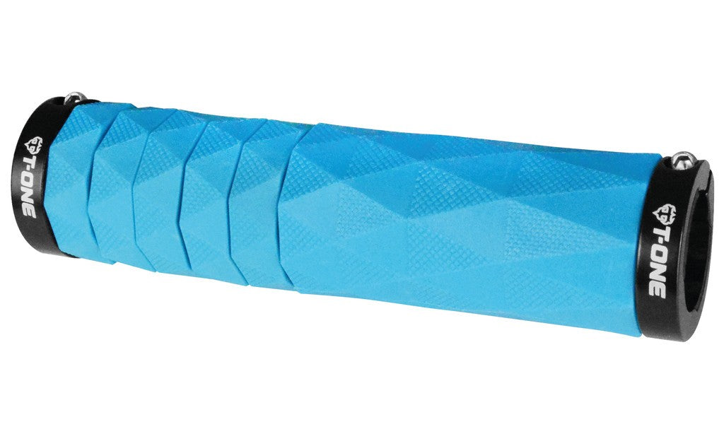 Puños T-One Diamond de 94/134 mm, dobles, azules