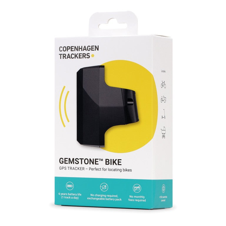 GPS Tracker Copenhagen Gemstone Bike nero, con supporto bici