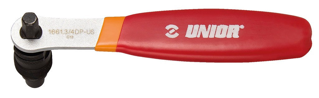 Extractor de bielas Unior con mango rojo para Shimano Octalink+Isis, 1661.3/4DP-US