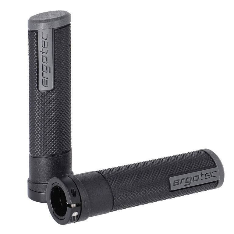 Manopole Ergotec Porto 133mm, Ø 22mm, nero/grigio, kraton/all