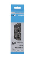 Cadena Shimano M 7100 de 116 eslabones y 12 velocidades, color plata