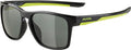 Alpina Flexxy Cool Kids I Sonnenbrille, schwarz/fluoreszierend gelb, schwarze Gläser, Kategorie 3