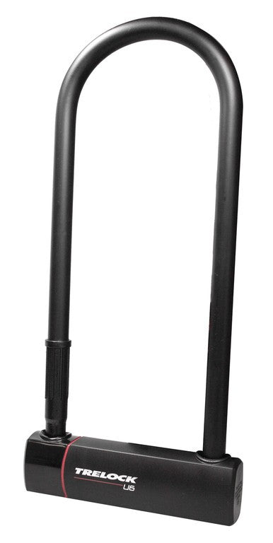 Candado de arco Trelock U6 L 10,8 x 30 cm, Ø16 mm, negro