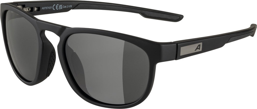 Alpina Rift Sportbrille, Black Op, schwarze Gläser, Kat. 3