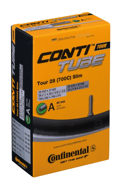 CONTINENTAL Camera d'aria Tour 28 Slim 27/28x1.1-1 5/8" 28/37-622/630 VS 40mm
