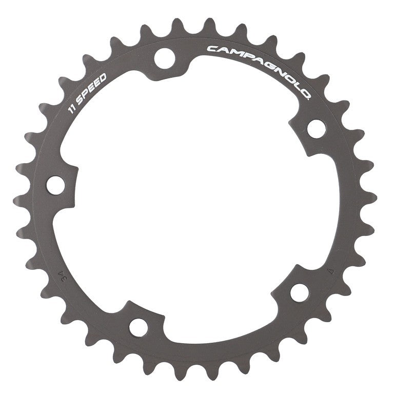 Plato Campagnolo Super Record 110mm, 34t, all, nr, 5 brazos, int., 2x11velocidades.