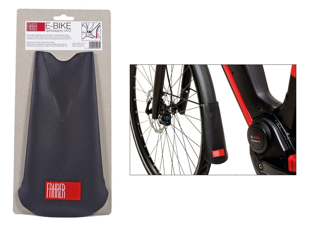 „Latz“ E-Bike Fahrer Schutzbleche Schwarz 22 x 12 (LxB)