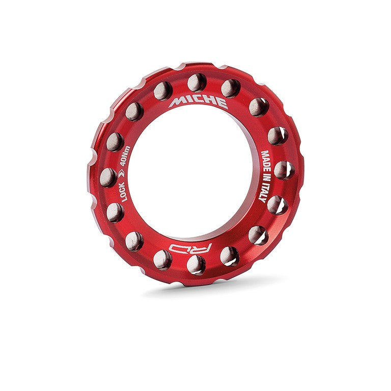 Dado di chiusura Miche Centerlock per ø27mm, rosso, alluminio, acciaio