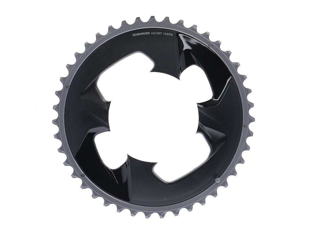 SRAM ForceWide Rennrad-Kettenblatt 2x12-fach. 00.6218.015.004, grau, 43 Zähne, alle, 94 mm