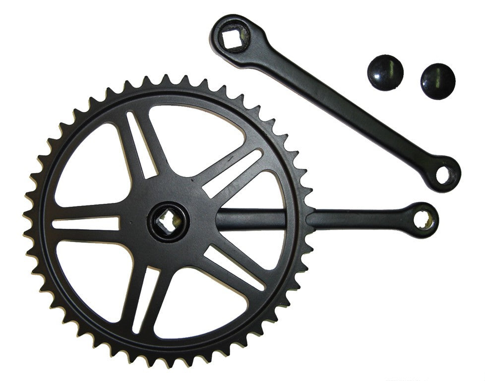 Guarnitura, acciaio 40 denti 150 mm nero, perno quadro