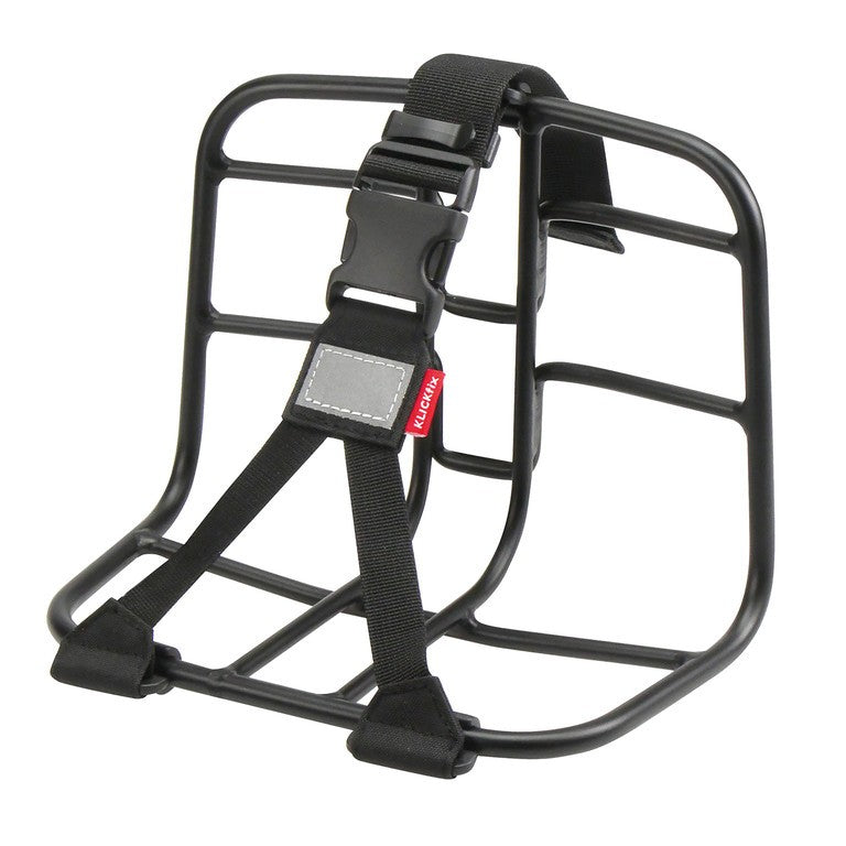 Portapacchi KLICKfix Vario Rack Sport nero, montaggio manubrio, con cinghia