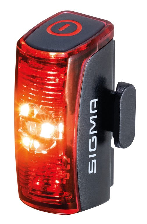 Luce post. LED a batteria SIGMA Infinity nero, fissaggio reggisella