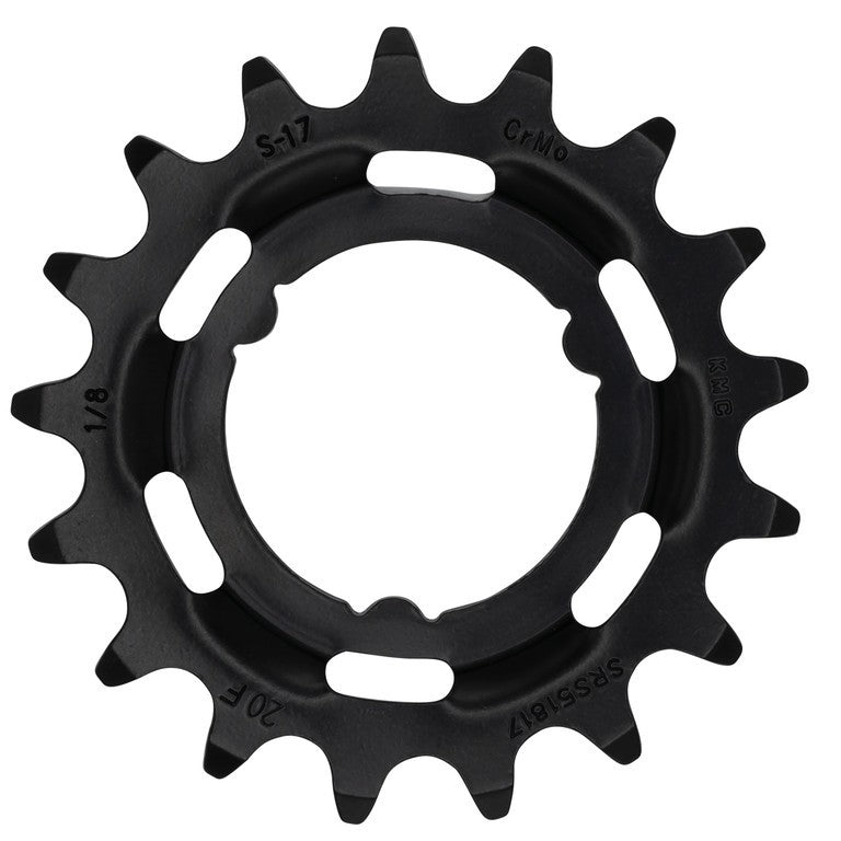 Pignone e-bike KMC per Shimano 1/2" x 1/8", 17 denti, nero