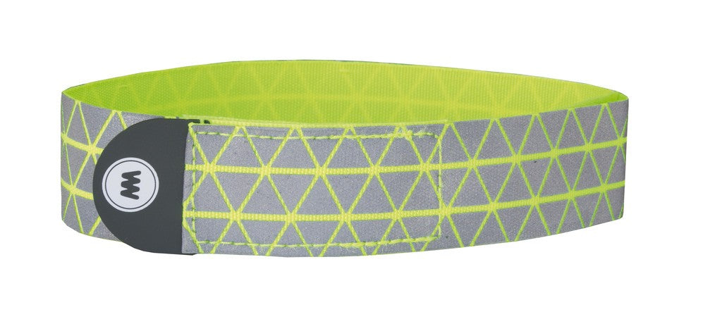 WOWOW Ryu gelbes reflektierendes Band, Klettverschluss, 37 x 2,5 cm, Paar